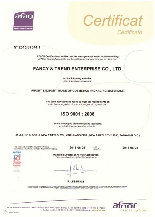 ISO 9001:2008 - Fancy & Trend